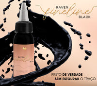 TINTA PRETA RAVEN BLACK FINE LINE 30ML
