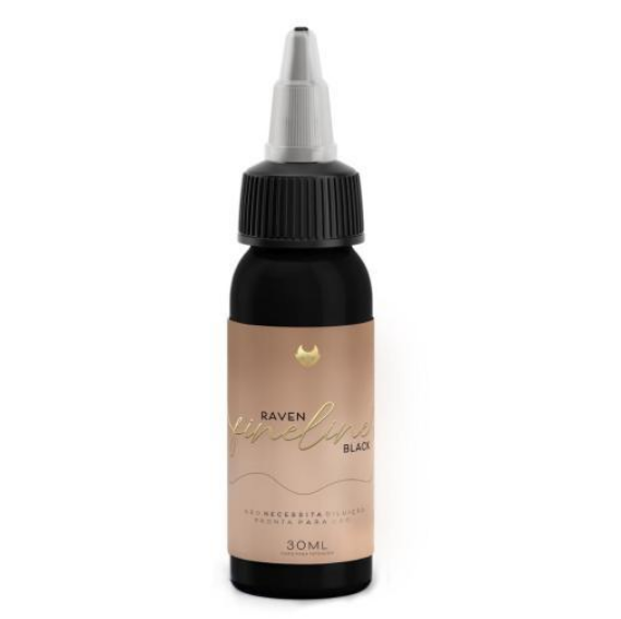 TINTA PRETA RAVEN BLACK FINE LINE 30ML
