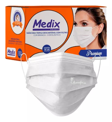 MASCARA DESCARTAVEL PARA TATUADOR MEDIX- 50 UNI