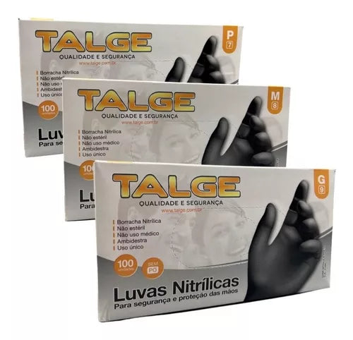 LUVA NITRILICA PRETA M / TALGE